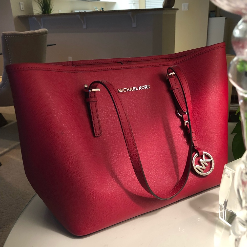Michael Kors Jet Set Red Tote